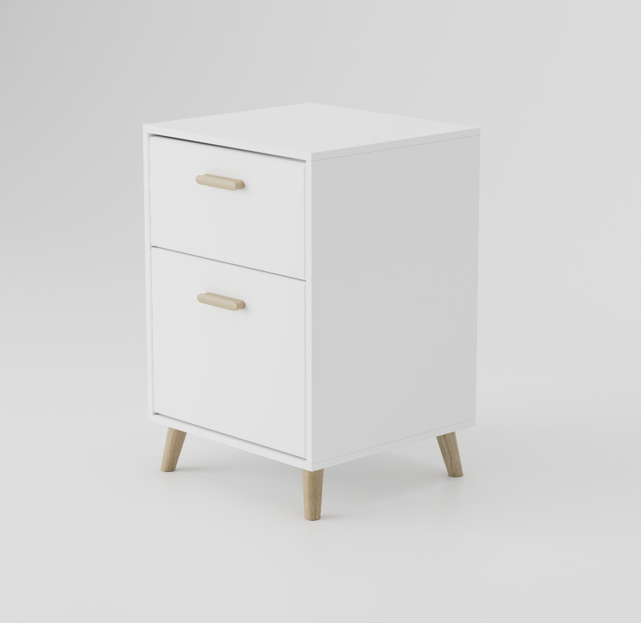 Signature Series 2 Drawer Bedside (WHITE) - STANDARD