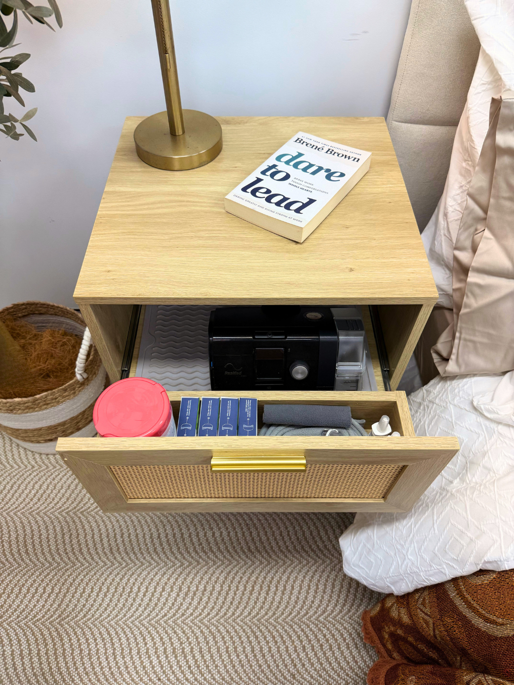 CPAP Bedside Table – Signature Series (OAK)