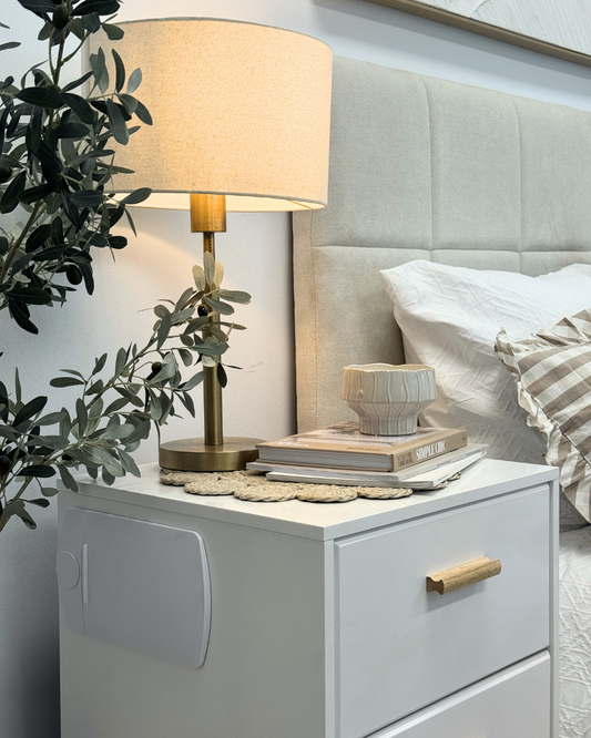 Signature Series 2 Drawer Bedside Single - White (CPAP)