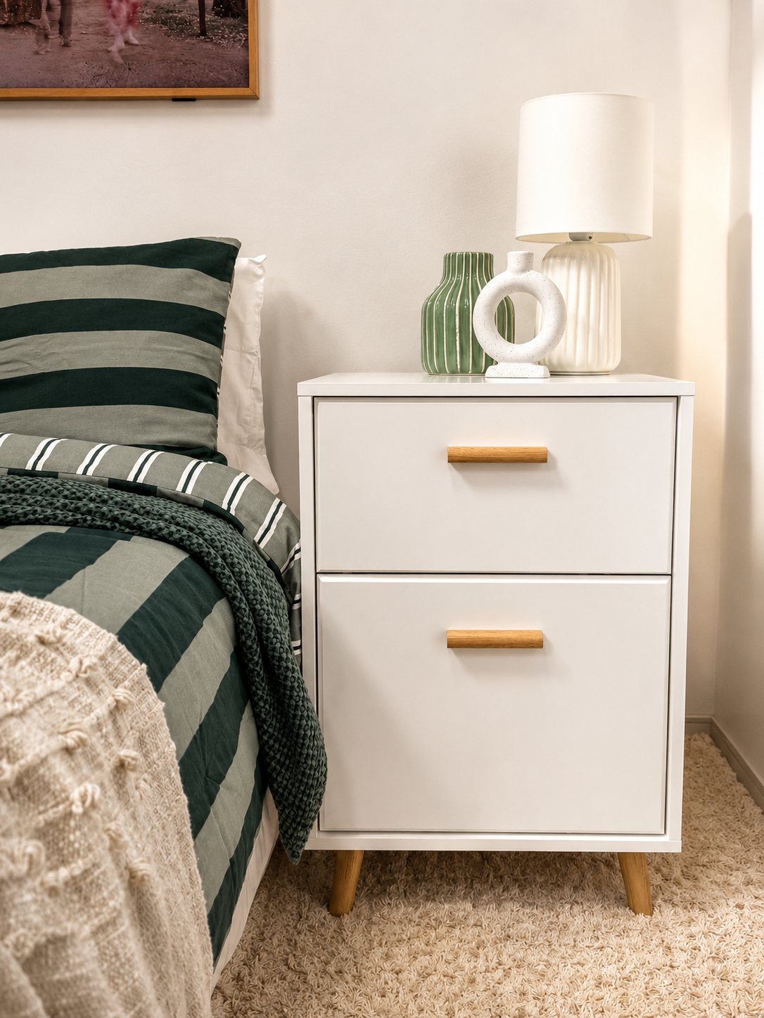 STANDARD BEDSIDE TABLE - WHITE